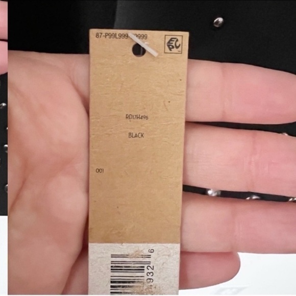 RACHEL Rachel Roy Black Deep V-Neck Embellished Bell Sleeve Dress Size 10 NEW - Picture 6 of 13